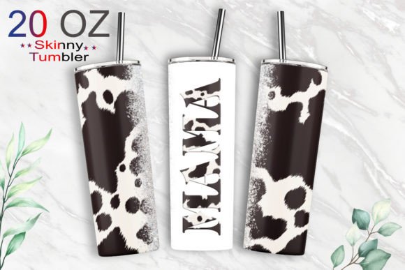 20oz Tumbler Cowhide Mama Graphics & Print Templates