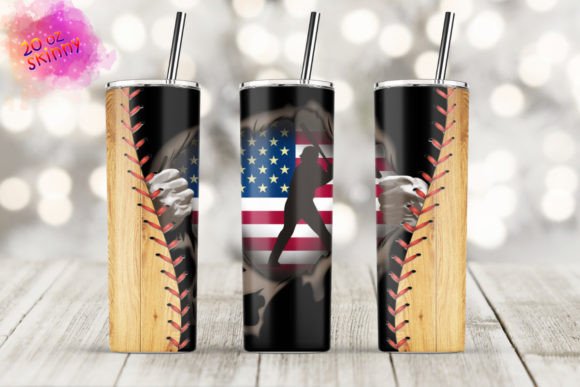 4th of July America Tumbler 20oz Skinny Graphics & Print Templates