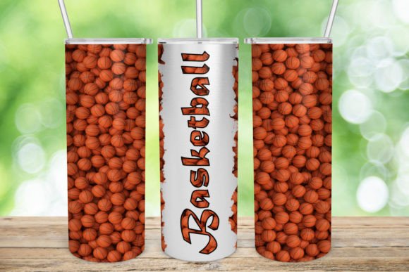 Basketball Life 20oz Skinny Tumbler Wrap: Graphics for Crafts & Branding