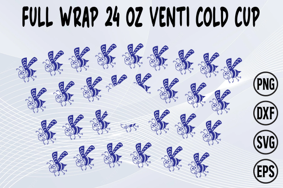 Bee Venti Cold Cup Graphics for Crafts