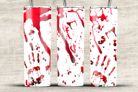 Bloody Hand Crime Scene Tumbler Graphics for Crafts