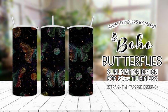 Boho Butterflies Pattern: Graphics & Print Templates