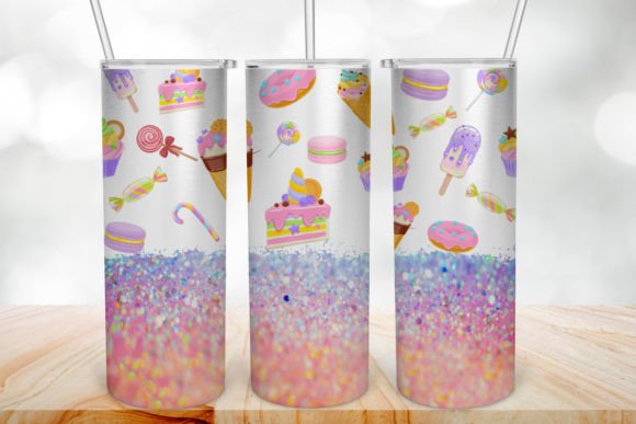 Candy, Cupcake, Donut, Ice Cream Tumbler Graphics for Crafts