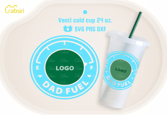 Cute Dad Fuel 24oz Cold Cup Graphics for Crafts