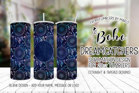 Dreamcatchers Add Your Own Tumbler Wrap: Graphics & Print Templates
