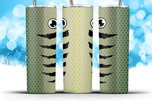 Green Fishing Lure Tumbler Graphics for Crafts
