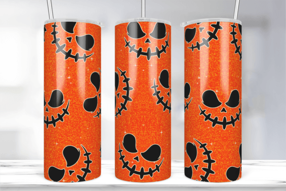 Halloween Pumpkin Face Tumbler Wrap: Graphics for Crafts