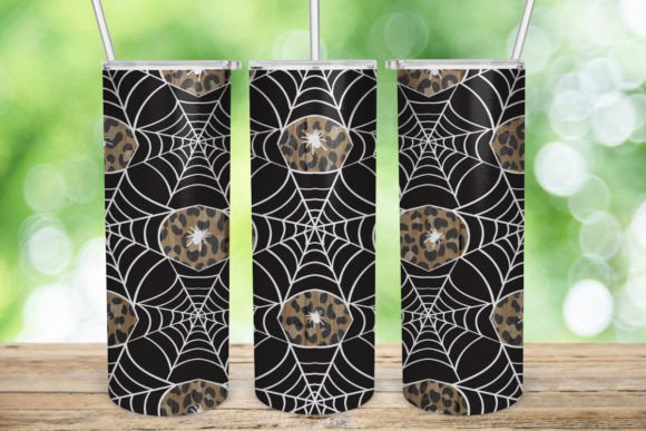 Halloween Spider Leopard Tumbler Wrap: Graphics for Crafts & Content