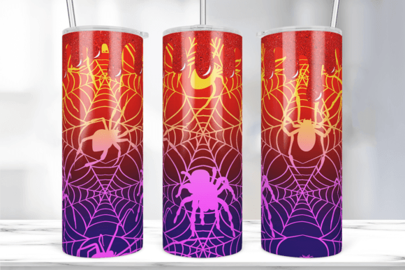 Halloween Spider Tumbler Wrap 20oz: Graphics & Print Templates