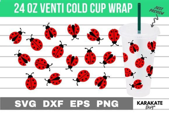 Ladybug Cup Wrap: Graphics for Crafts & Branding
