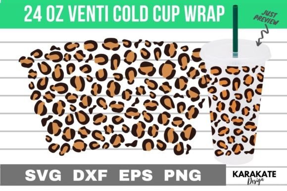 Leopard 2 Tone Venti Cup Wrap