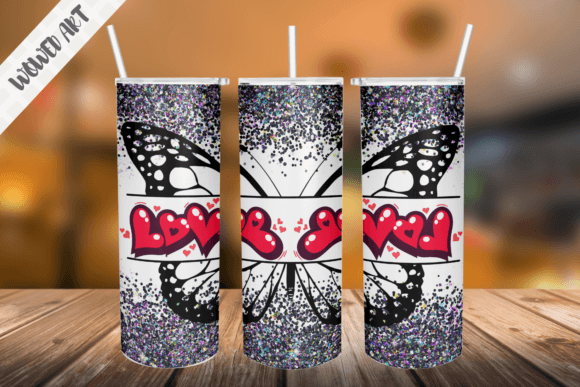 Love 20 OZ Skinny Tumbler Wrap: Graphics for Crafts & Branding