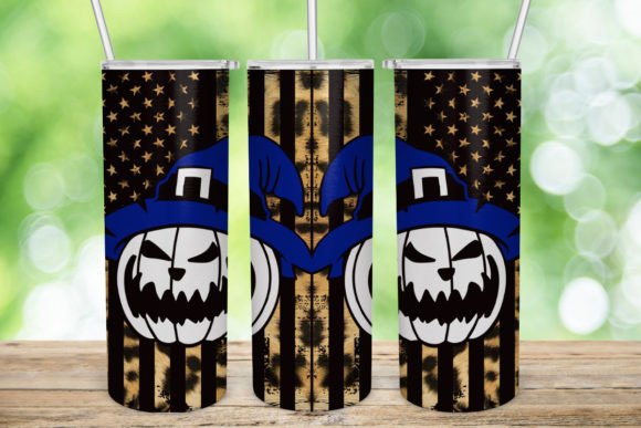 Pumpkin Grunge Leopard Halloween Tumbler Graphics