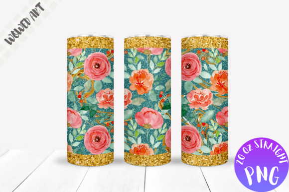 Rose Glitter 20 Oz Skinny Tumbler Wrap: Graphics for Crafts